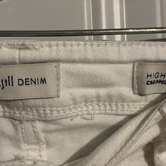 J.Jill White Denim Jeans Women’s Size‎ 12 High Rise Cropped Ankle Stretch - Picture 5 of 8